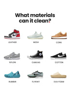 Standard Kit can clean leather, suede, canvas, knit, & mesh shoes