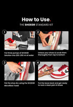How to use the SHOEGR Standard Kit to clean white sneakers