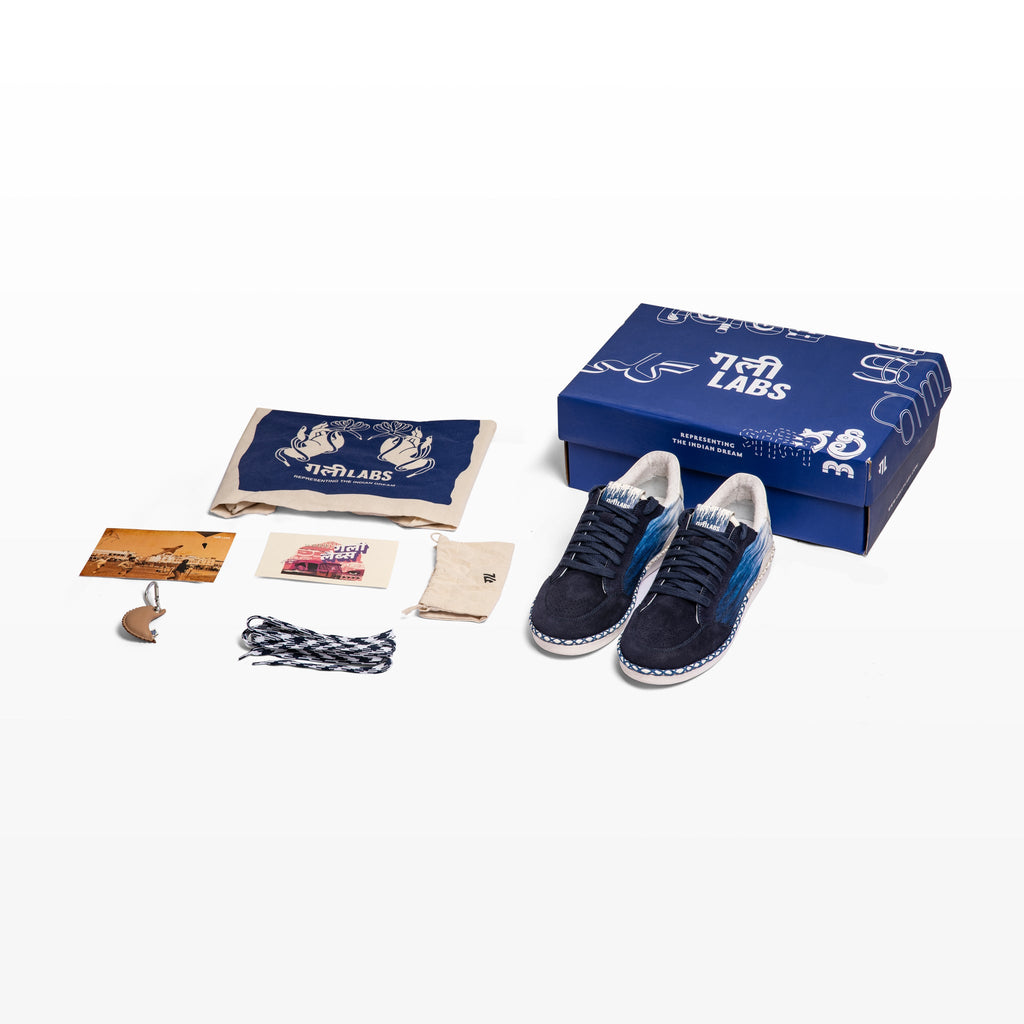 Gully Number 001 Syaahi Blue women's sneakers by Gully Labs, image 3 of 10