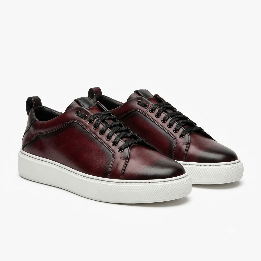 Burgundy Beast sneakers by Unlabel, image 2 of 9