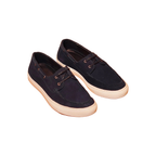 barco celesto rich blue suede boat sneakers