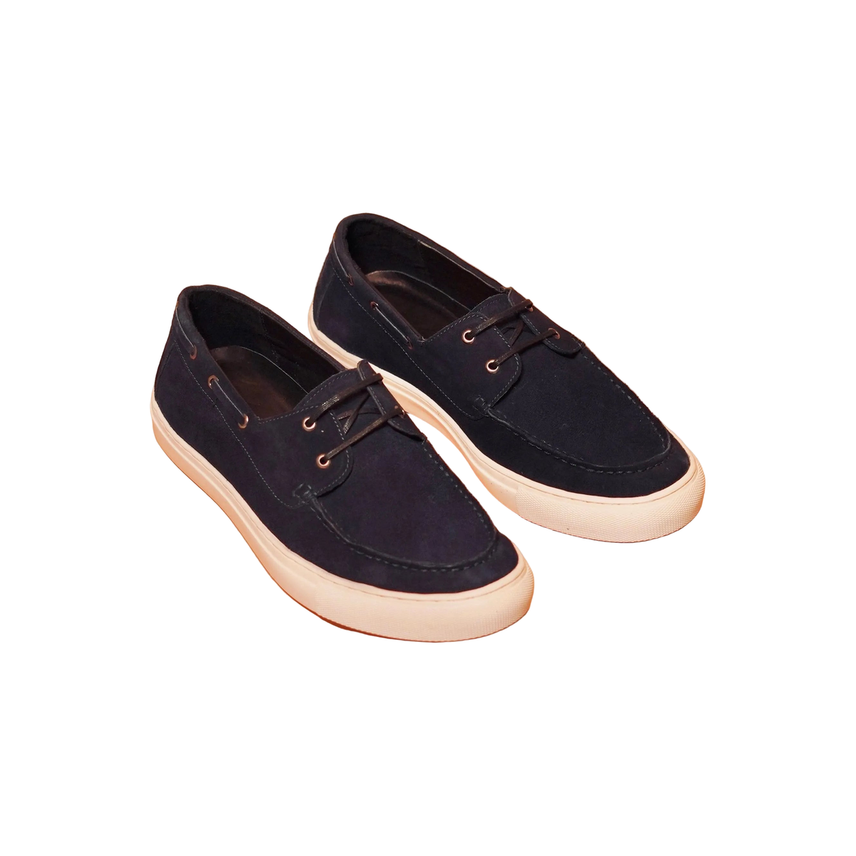 barco celesto rich blue suede boat sneakers
