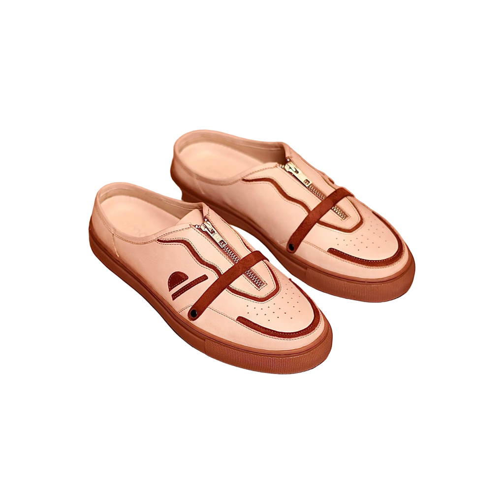 freddo mocha latte toned leather mules
