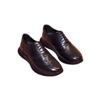 fresco noir black argentinian leather brogue sneakers