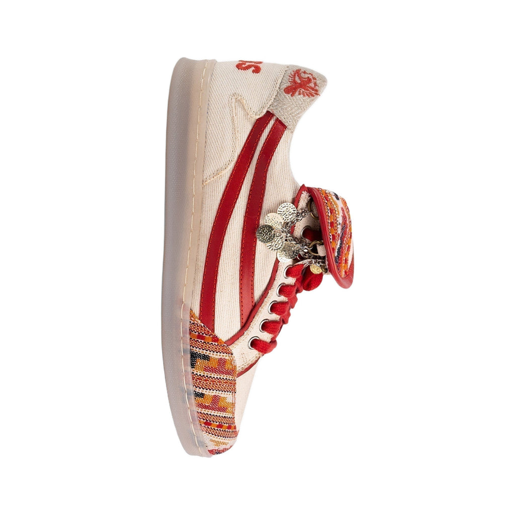 Gully Number 001 X Aryan Katoch Buransh Red women's sneakers by Gully Labs