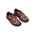 pigro leopardo nero leopard print hair on leather zip shoes