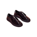 pigro lustro black patent leather zip up sneakers