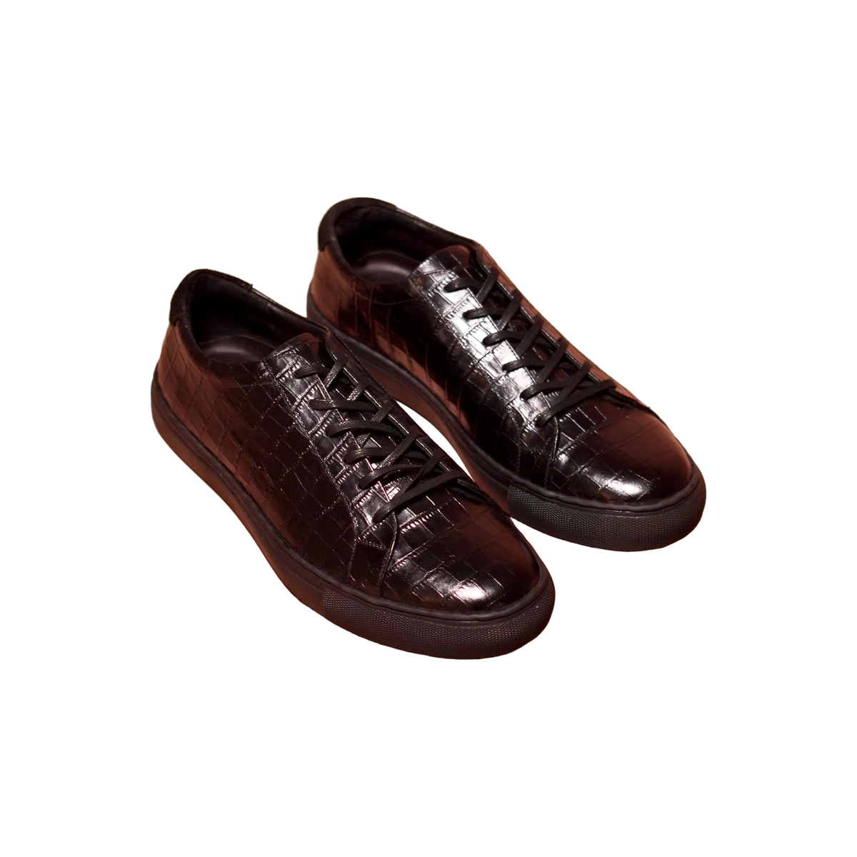 scarpo croco black textured classic leather boat shoes