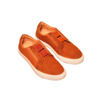 scarpo tobacco tobacco suede slip on sneakers