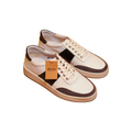 tranquillo black and white light weight suede and leather sneaker